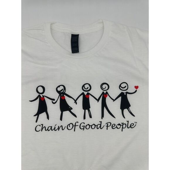 Chain of Good People ™ Unisex T-Shirt Crew Neck Sz M Short Sleeves Cotton NWT - Picture 4 of 7